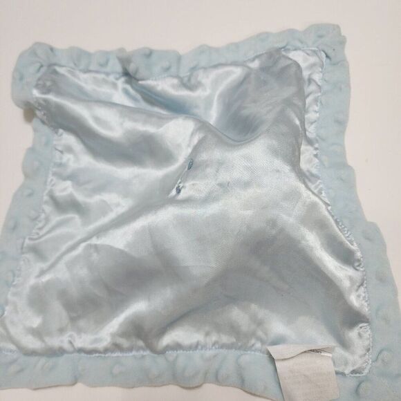 Baby Kiss 14" Lovey Gray Grey Puppy Dog Blue Security Blanket Plush Soft Bumpy - Picture 4 of 7